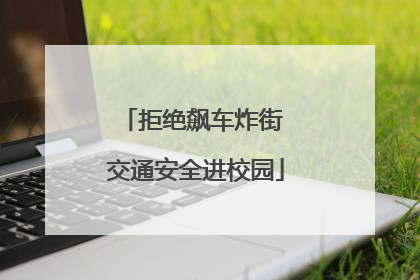 拒绝飙车炸街 交通安全进校园