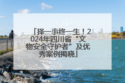 择一事终一生！2024年四川省“文物安全守护者”及优秀案例揭晓