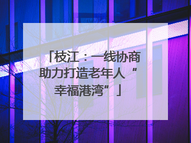 枝江：一线协商助力打造老年人“幸福港湾”