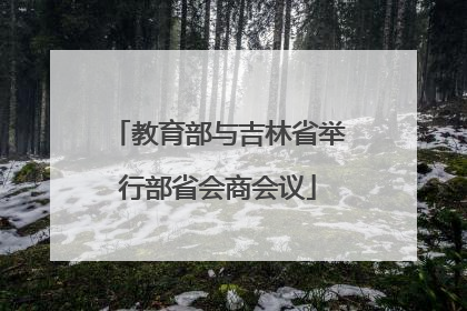 教育部与吉林省举行部省会商会议
