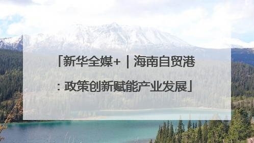 新华全媒+｜海南自贸港：政策创新赋能产业发展