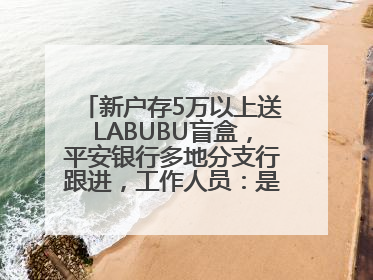 新户存5万以上送LABUBU盲盒，平安银行多地分支行跟进，工作人员：是行里统一的，进货渠道不清楚