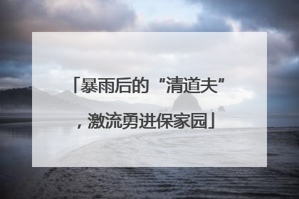 暴雨后的“清道夫”，激流勇进保家园