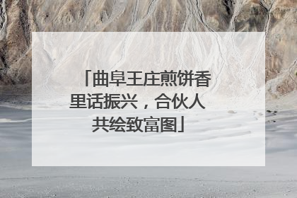 曲阜王庄煎饼香里话振兴，合伙人共绘致富图