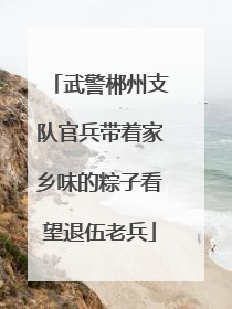 武警郴州支队官兵带着家乡味的粽子看望退伍老兵