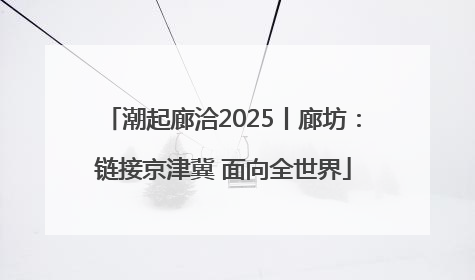 潮起廊洽2025丨廊坊：链接京津冀 面向全世界