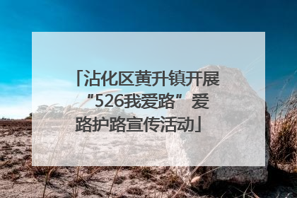 沾化区黄升镇开展“526我爱路”爱路护路宣传活动