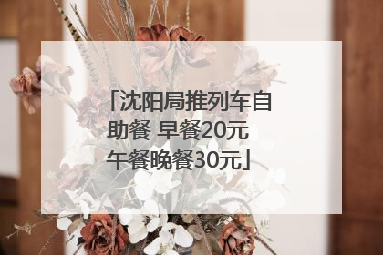 沈阳局推列车自助餐 早餐20元午餐晚餐30元