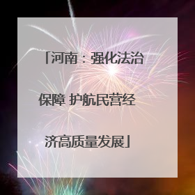 河南：强化法治保障 护航民营经济高质量发展