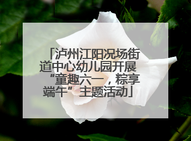 泸州江阳况场街道中心幼儿园开展“童趣六一，粽享端午”主题活动