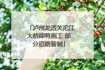 泸州龙透关沱江大桥即将施工 部分道路管制