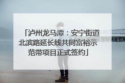 泸州龙马潭：安宁街道北滨路延长线共同富裕示范带项目正式签约