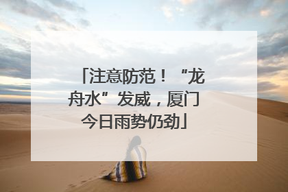注意防范！“龙舟水”发威，厦门今日雨势仍劲