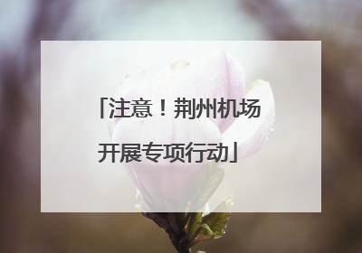 注意！荆州机场开展专项行动