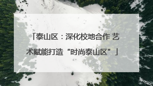泰山区：深化校地合作 艺术赋能打造“时尚泰山区”