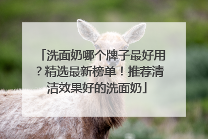 洗面奶哪个牌子最好用？精选最新榜单！推荐清洁效果好的洗面奶