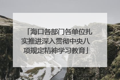 海口各部门各单位扎实推进深入贯彻中央八项规定精神学习教育