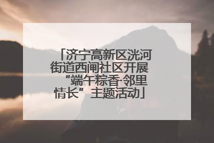 济宁高新区洸河街道西闸社区开展“端午粽香·邻里情长”主题活动