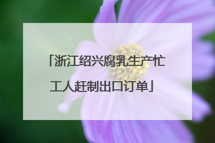 浙江绍兴腐乳生产忙 工人赶制出口订单
