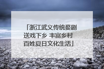 浙江武义传统婺剧送戏下乡 丰富乡村百姓夏日文化生活