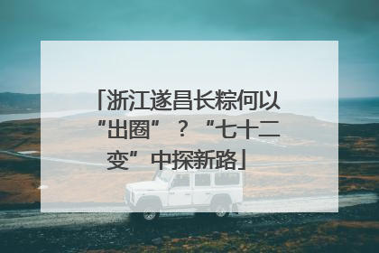 浙江遂昌长粽何以“出圈”？“七十二变”中探新路