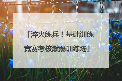 淬火练兵！基础训练竞赛考核燃爆训练场