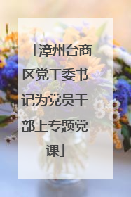 漳州台商区党工委书记为党员干部上专题党课