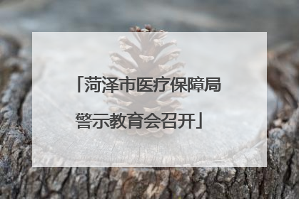 菏泽市医疗保障局警示教育会召开