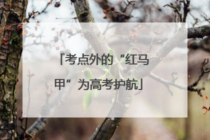 考点外的“红马甲”为高考护航