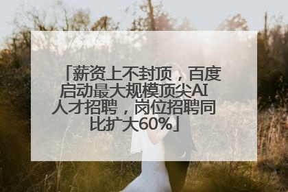 薪资上不封顶，百度启动最大规模顶尖AI人才招聘，岗位招聘同比扩大60%