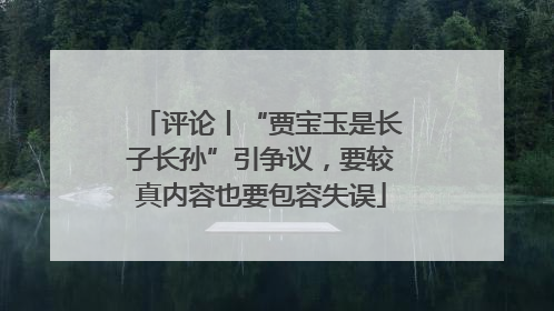 评论丨“贾宝玉是长子长孙”引争议，要较真内容也要包容失误
