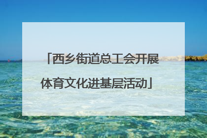 西乡街道总工会开展体育文化进基层活动