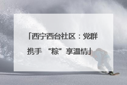 西宁西台社区：党群携手 “粽”享温情