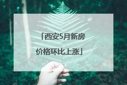 西安5月新房价格环比上涨