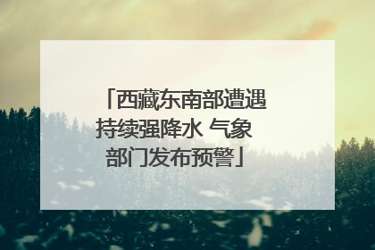 西藏东南部遭遇持续强降水 气象部门发布预警