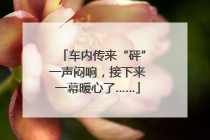 车内传来“砰”一声闷响，接下来一幕暖心了……