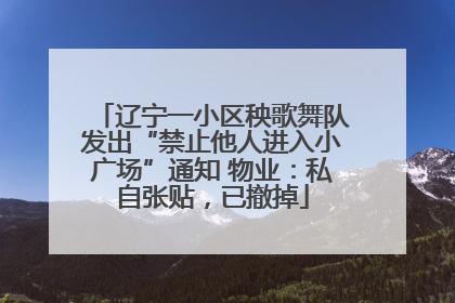 辽宁一小区秧歌舞队发出“禁止他人进入小广场”通知 物业：私自张贴，已撤掉