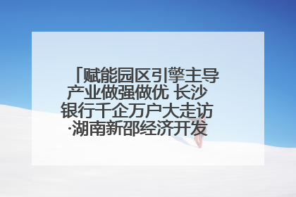 赋能园区引擎主导产业做强做优 长沙银行千企万户大走访·湖南新邵经济开发区专场活动举行
