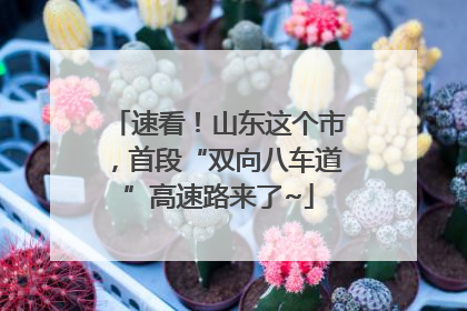速看！山东这个市，首段“双向八车道”高速路来了~