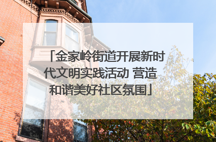 金家岭街道开展新时代文明实践活动 营造和谐美好社区氛围