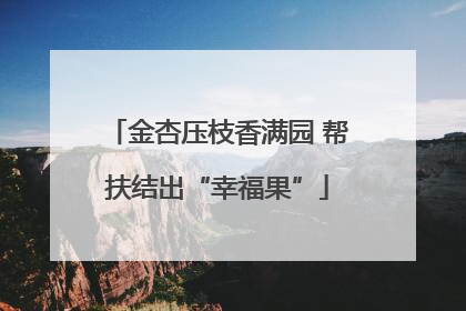 金杏压枝香满园 帮扶结出“幸福果”