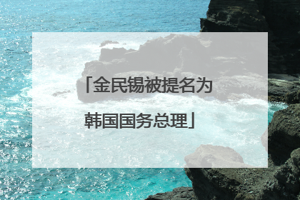金民锡被提名为韩国国务总理