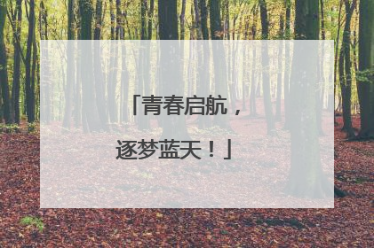 青春启航，逐梦蓝天！