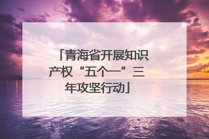 青海省开展知识产权“五个一”三年攻坚行动