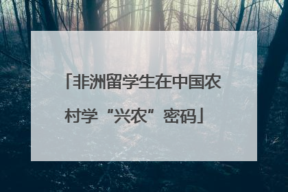 非洲留学生在中国农村学“兴农”密码