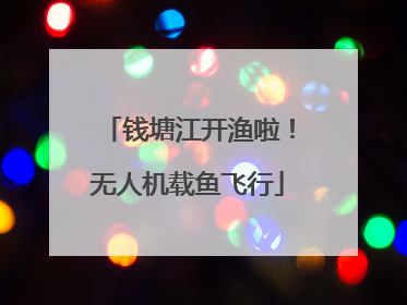 钱塘江开渔啦！无人机载鱼飞行