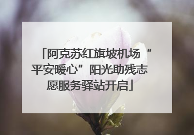 阿克苏红旗坡机场“平安暖心”阳光助残志愿服务驿站开启