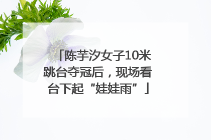 陈芋汐女子10米跳台夺冠后，现场看台下起“娃娃雨”