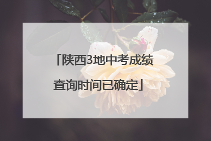 陕西3地中考成绩查询时间已确定
