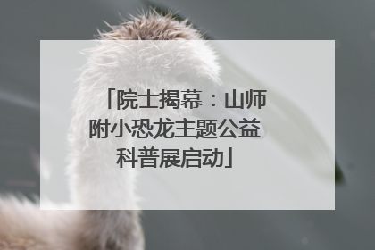 院士揭幕：山师附小恐龙主题公益科普展启动